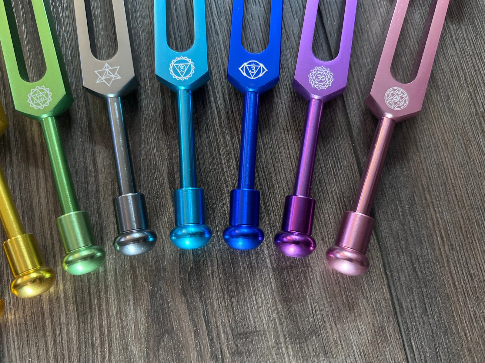 10pc Multicolor Tuning Fork Attenuator Bead Set - Activator Options
