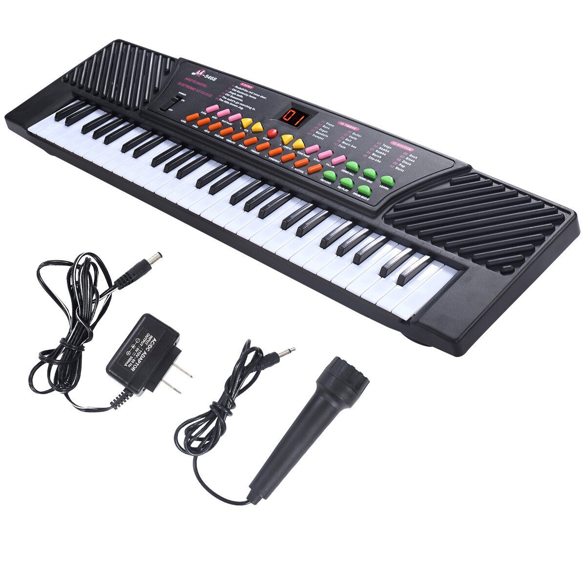 54 Keys Music Electronic Keyboard Kid Electric Piano Organ W/ Adapter