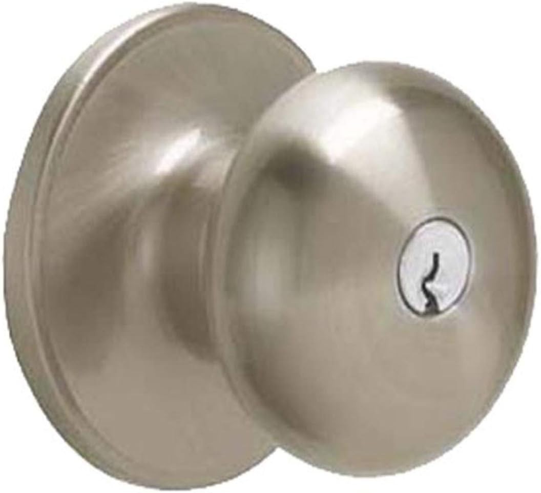 (Lot of 6) Schlage Stratus Door Knob, Keyed Entry Lock, Satin Nickel J54 STR 619