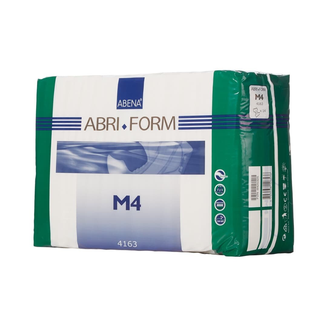 Abena Abri-Form M4 Plastic Back Incontinence Brief 4163 14 Ct(Limit 1 per order)