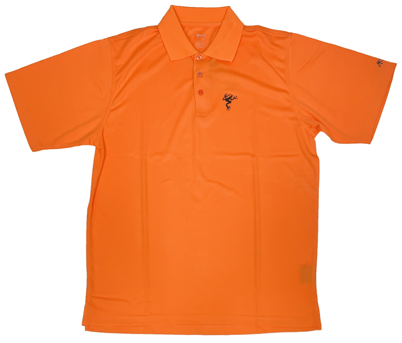 Frogger Golf Fly Dry Polo Shirts Performance Sport Top Neon Orange Men's Sz 2XL