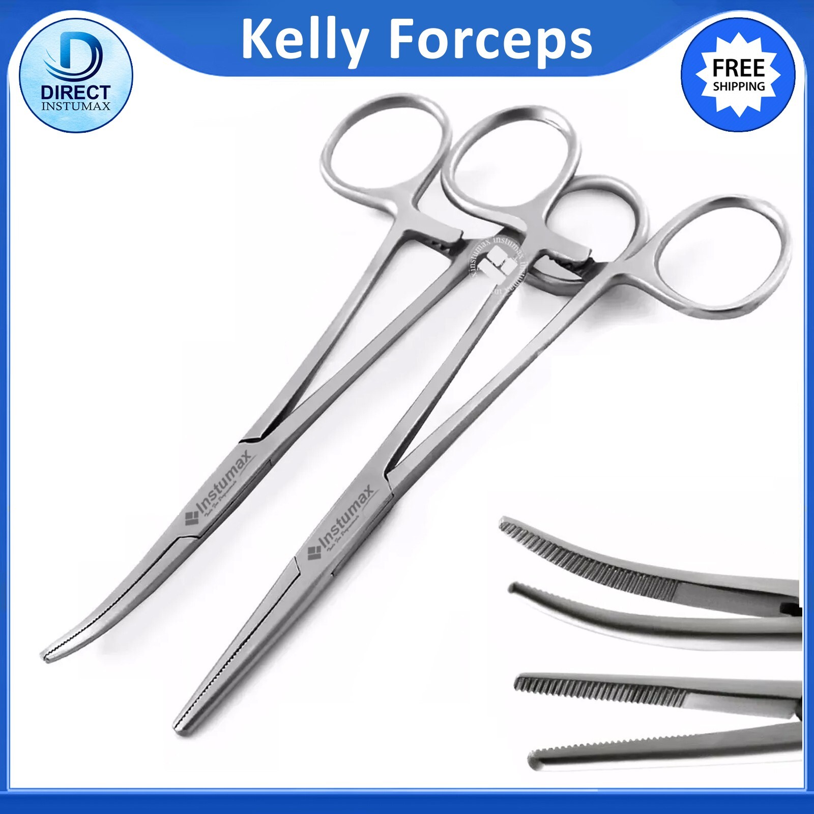 Kelly Hemostat forceps Straight Curved Fishing Plier Locking Clamps German Grade
