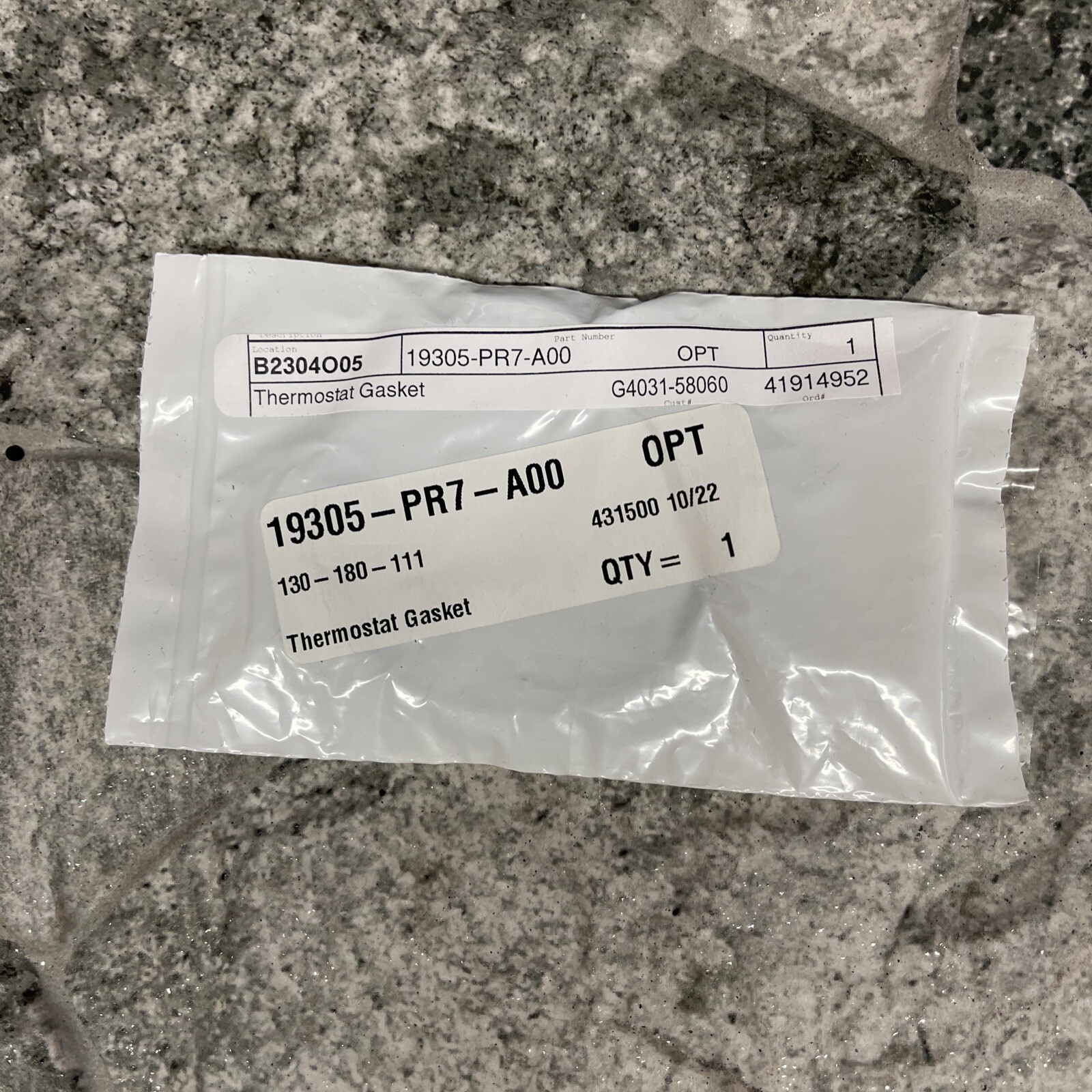 OPT Thermostat Gasket 19305-PR7-A00