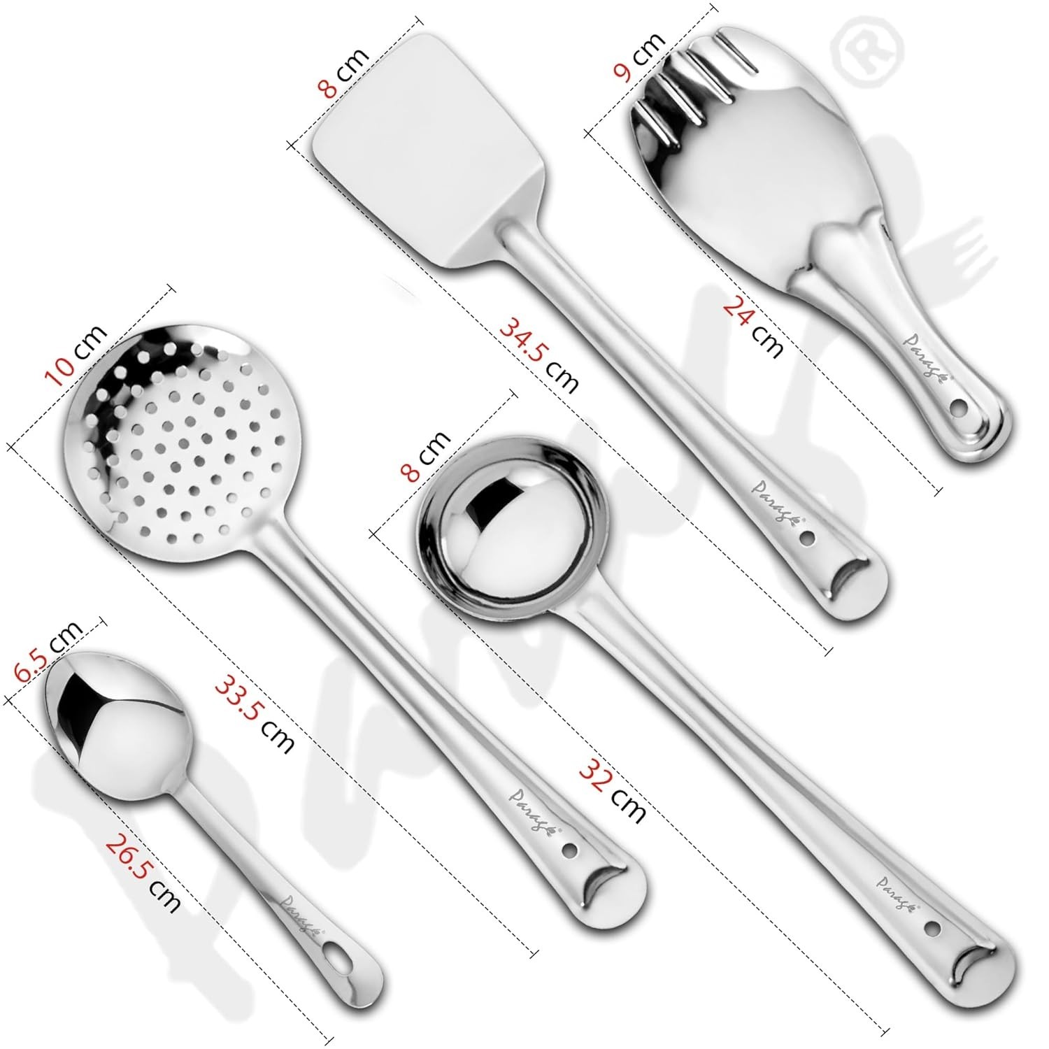 Parage 5 Pieces Stainless Steel Kitchen Tools Set for Kitchen