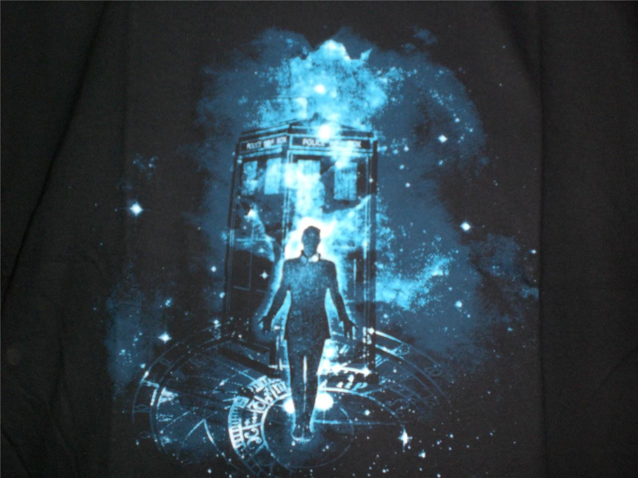 TeeFury Doctor Who LARGE "Time Traveler" Doctor Who Tribute BLACK
