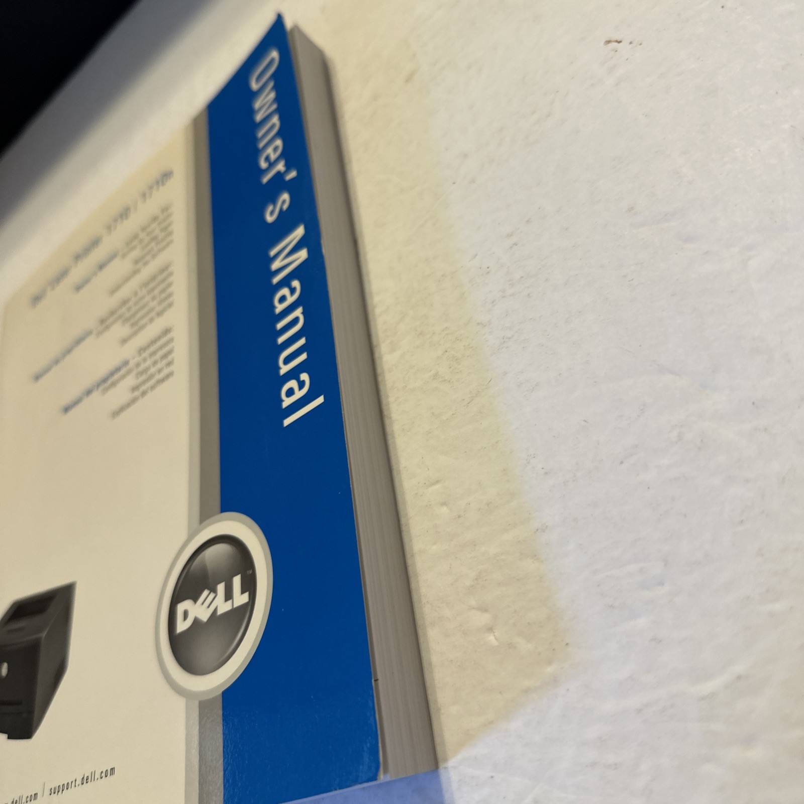 Dell 1710 Laser Printer Owners Manual 2005