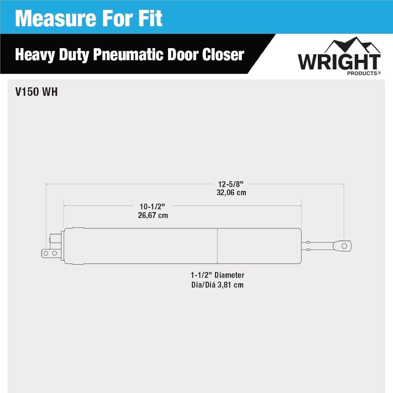 Heavy-Duty Pneumatic Storm Door Closer – Durable, Adjustable, Quiet-Closing with