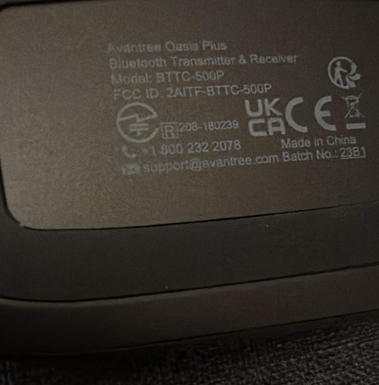 Avantree Oasis Plus Bluetooth Transmitter Receiver - BTTC-500P