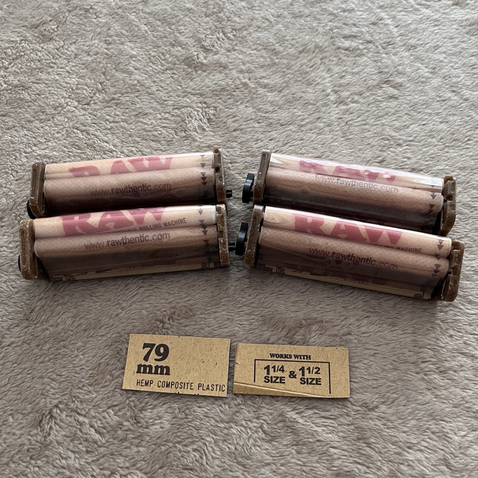 1 (one) RAW 79 mm 1 1/4 Hemp Plastic Cigarette Rolling Machine