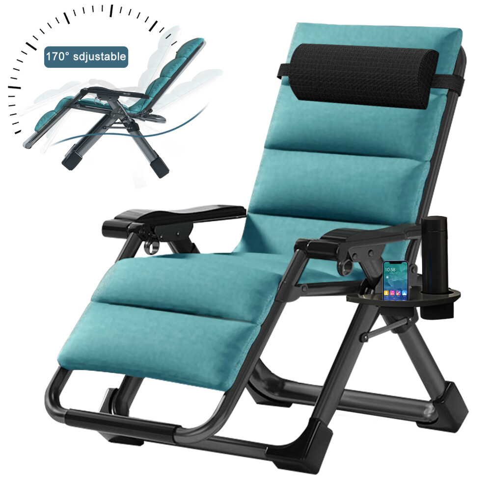 Adults Folding Zero Gravity Chair Premium Lawn Recliner Chaise Lounge w/Mattress