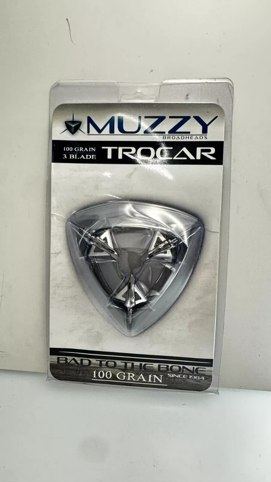 1 pack 🏹🎯 Muzzy 3 BLADE Trocar 100 Grain Archery Hunting Fixed Broadhead 🏹🎯
