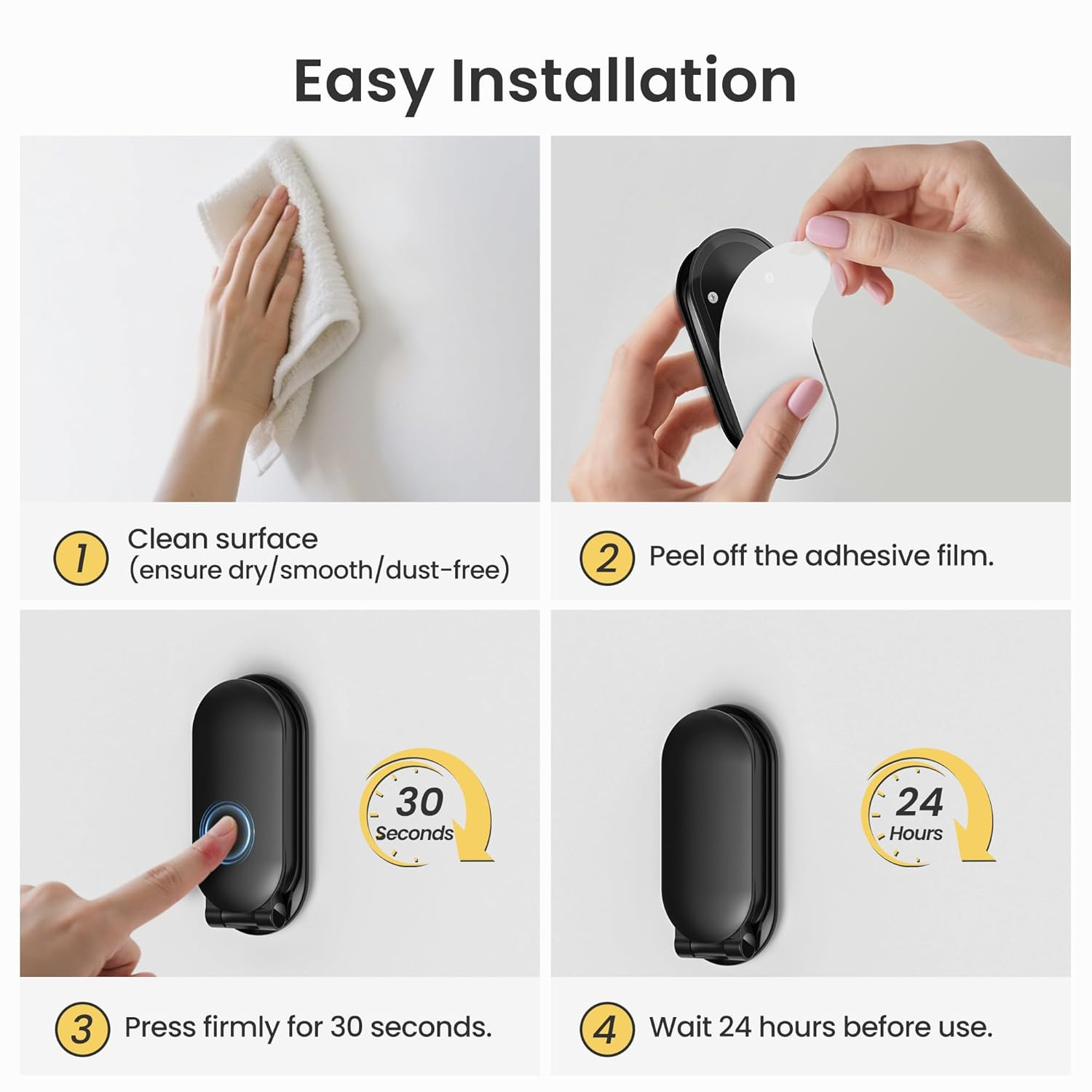 Headphone Hanger under Desk,Adhesive Wall Mount Headset Holder,1 Pack Foldable H