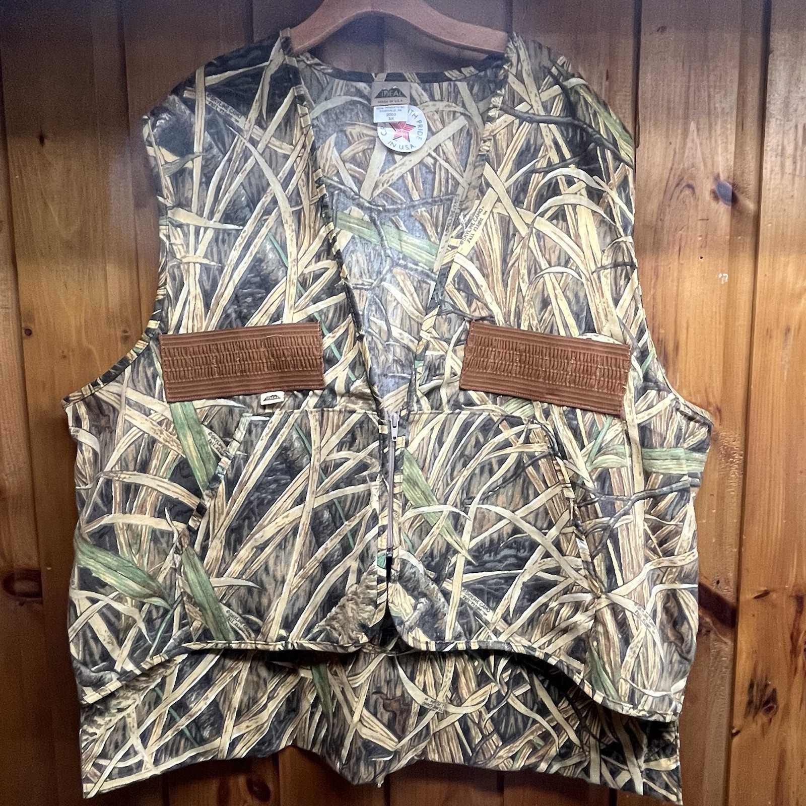 Vintage IDEAL Skyline Camo Fall Flight Vest 3XL Waterfowl Hunting NWT! USA