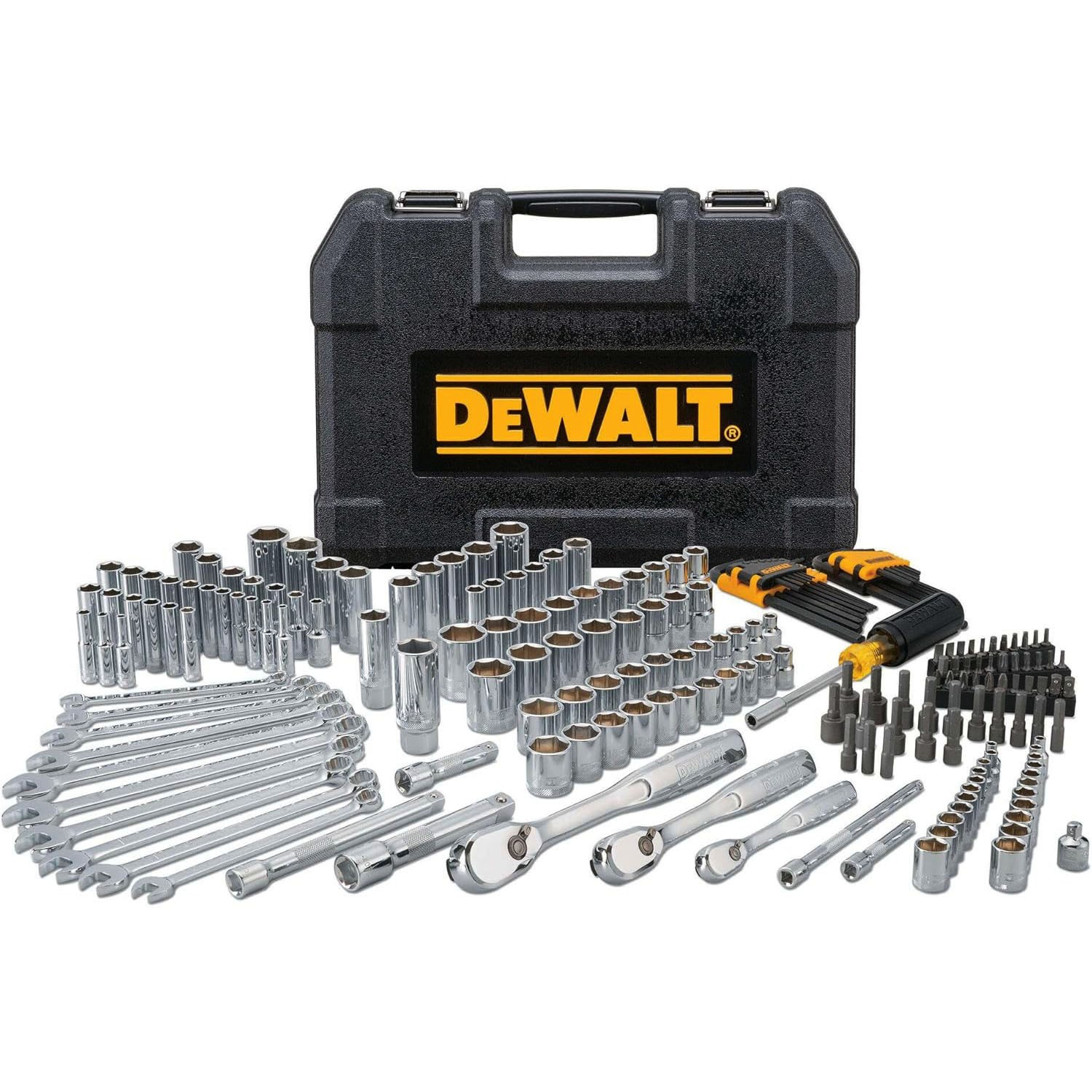 DEWALT SAE/Metric Mechanics Tool Set Multi-tool w/ Blow Molded Case (205-Piece)