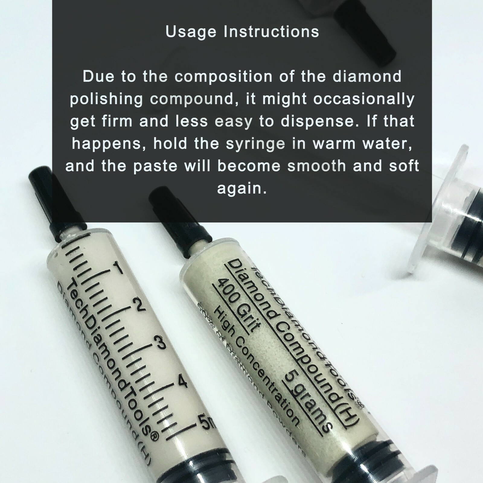 Diamond Paste Compound Polishing Lapidary 8,000 (H) Grit 5 Gram (USA MADE)