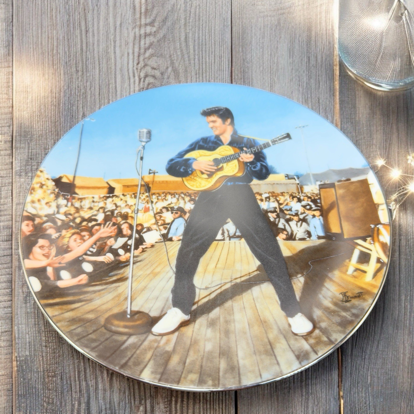 Elvis Presley Back To Tupelo Plate Dish The USS Arizona No 4 Vintage 1997 Delphi