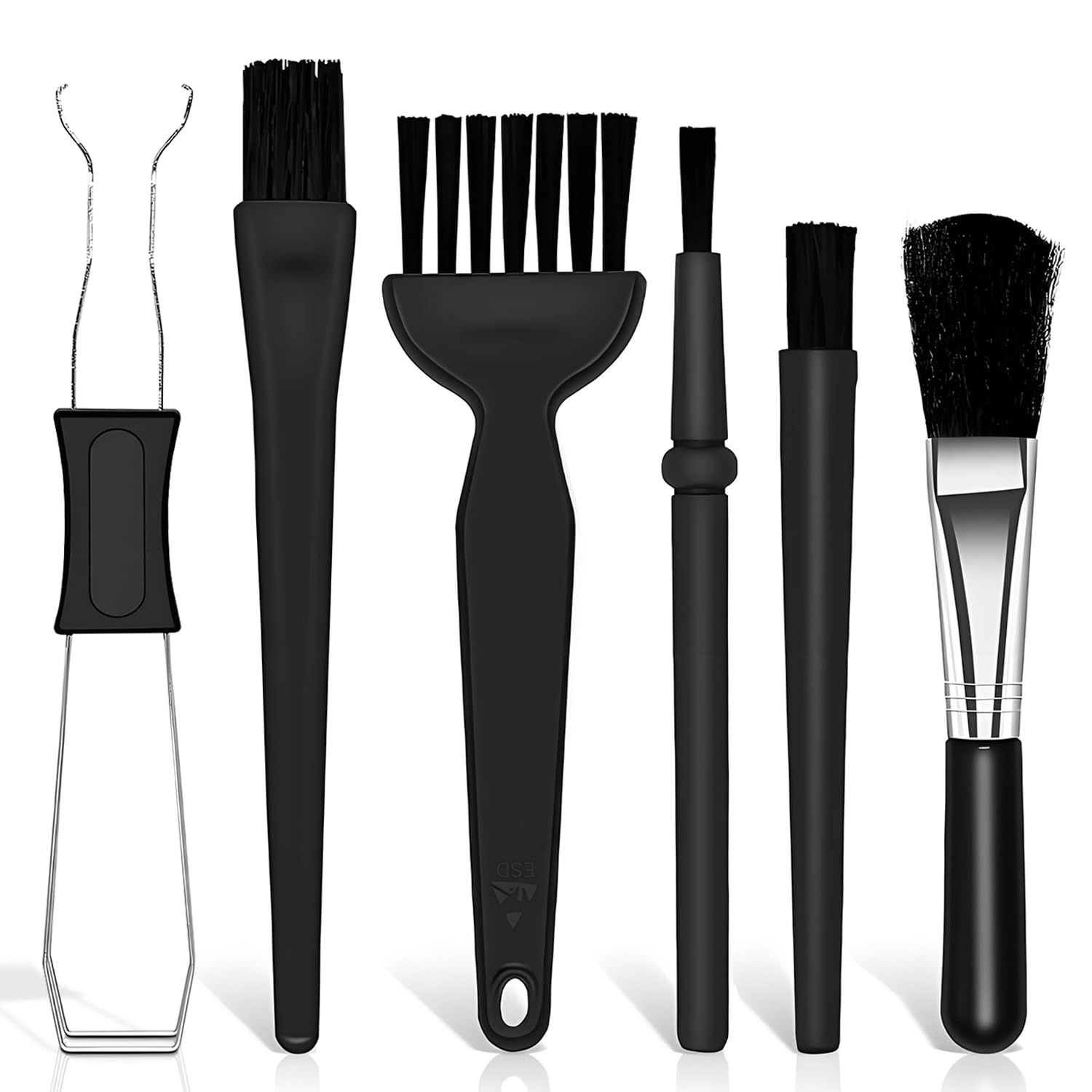 6 Pack Keyboard Keycap Puller Dust Removal Brush for Computer Keyboard Appliance
