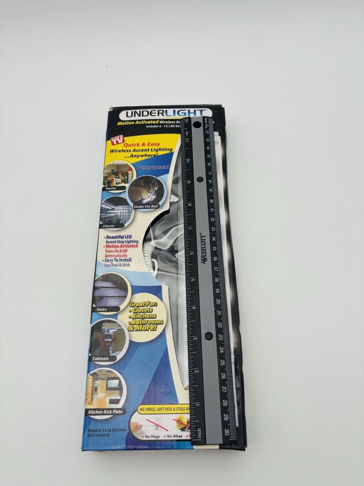 Underlight - Wireless Motion Activated Accent Lighting, 2-Pack, 12" LED Strips
