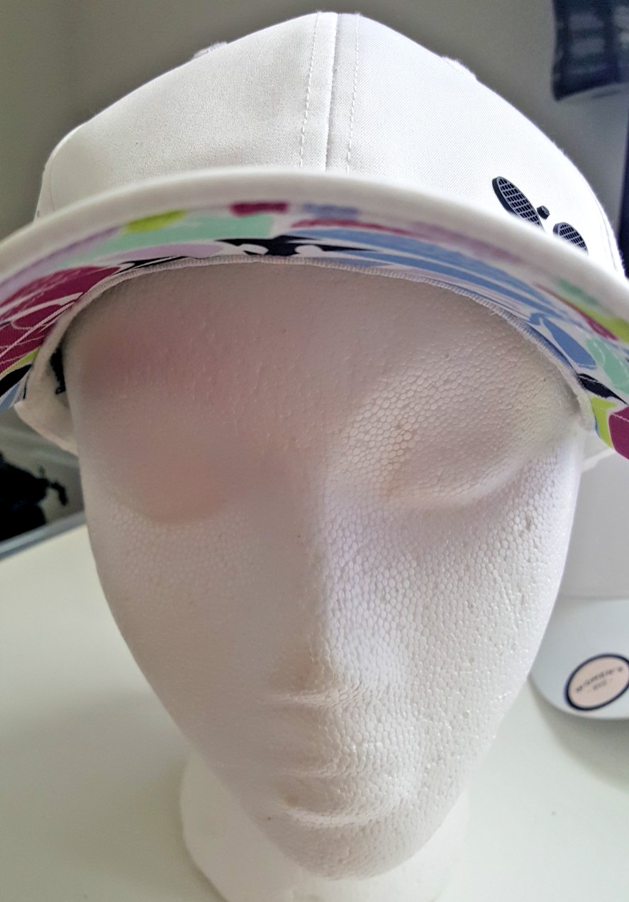 Tommy Bahama UNISEX Tennis Cap Snapback Tennis Blue racquet Hat White Floral