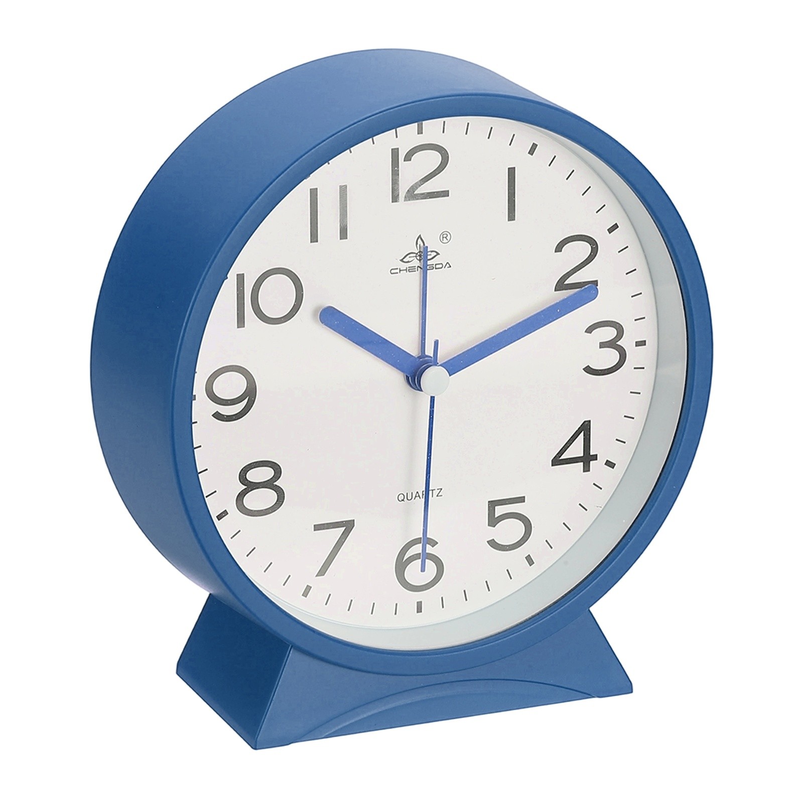 5.1" Analog Alarm Clock, Small Desk Clock for Bedside, Blue