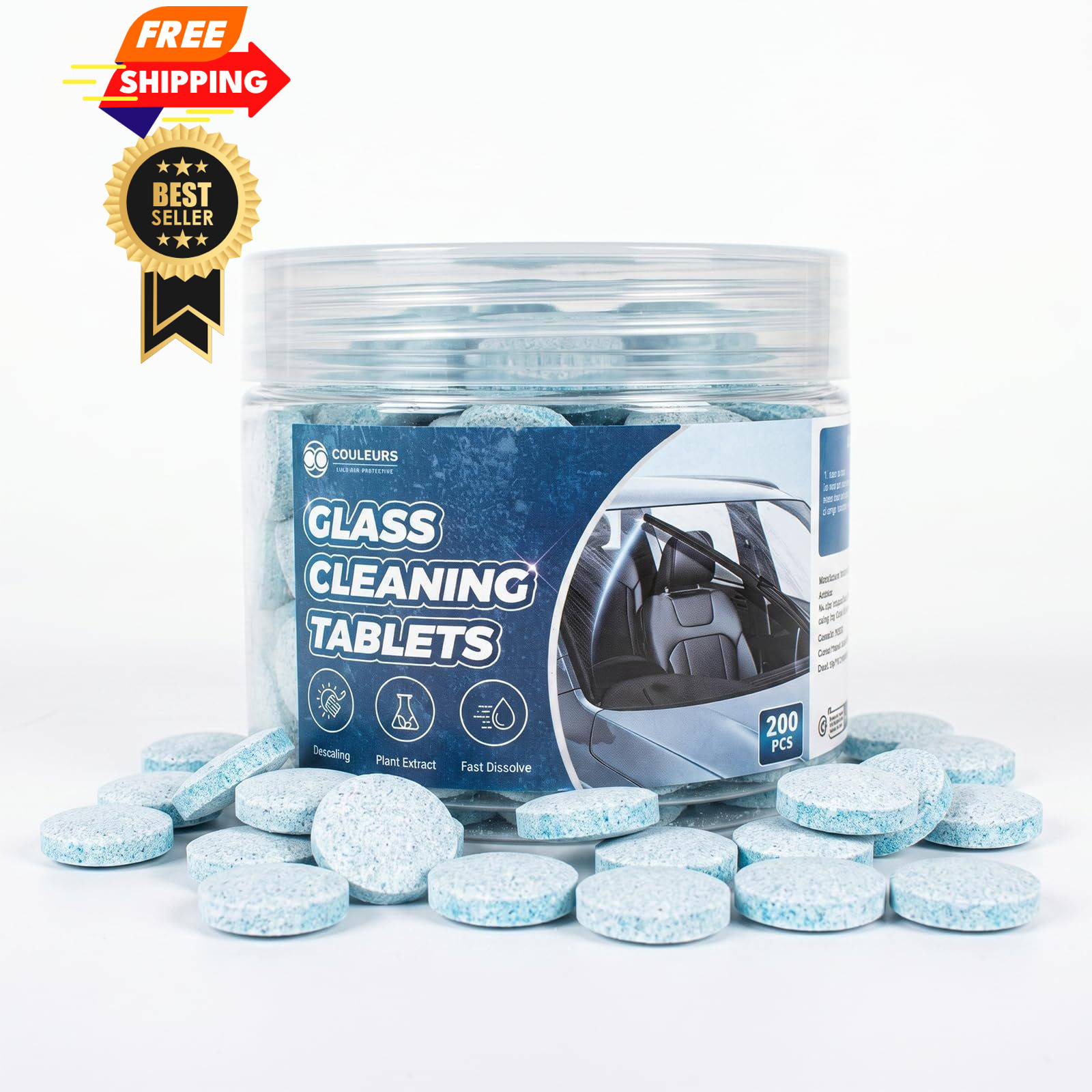 Coldcool Windshield Washer Tablets, 200-Pack 1 Fl Oz (Pack of 200)