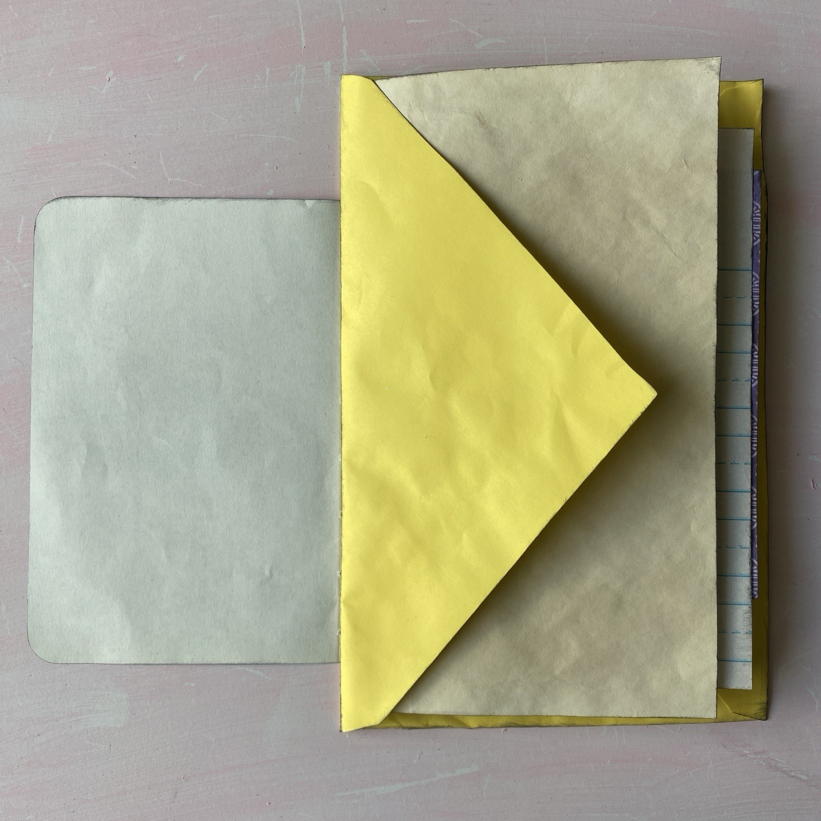 3pc Junk Journal Pages ✿ Handmade Paper Signatures Collage & Bookbinding