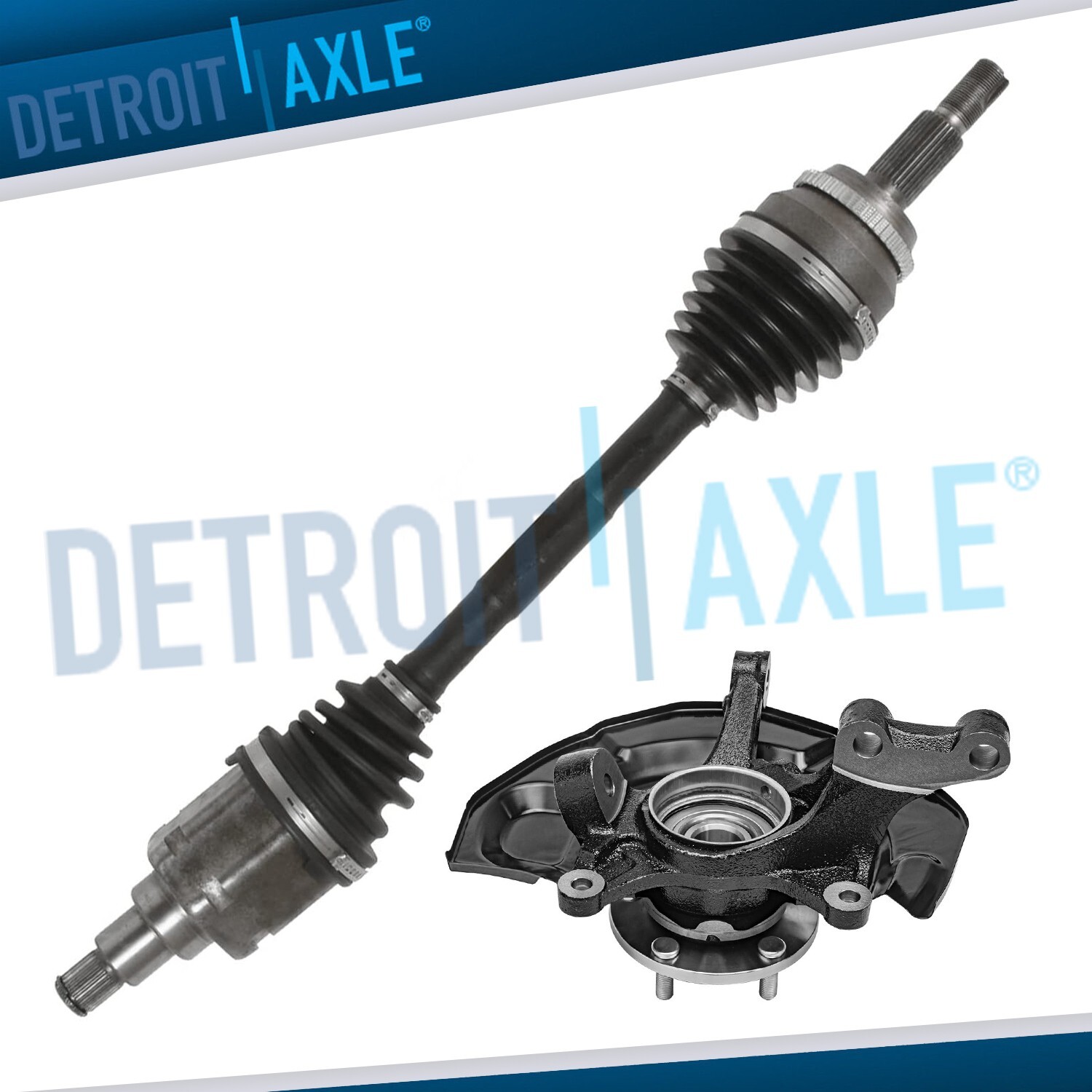 AWD Front Left Steering Knuckle Wheel Hub CV Axle for 2004 - 2010 Toyota Sienna