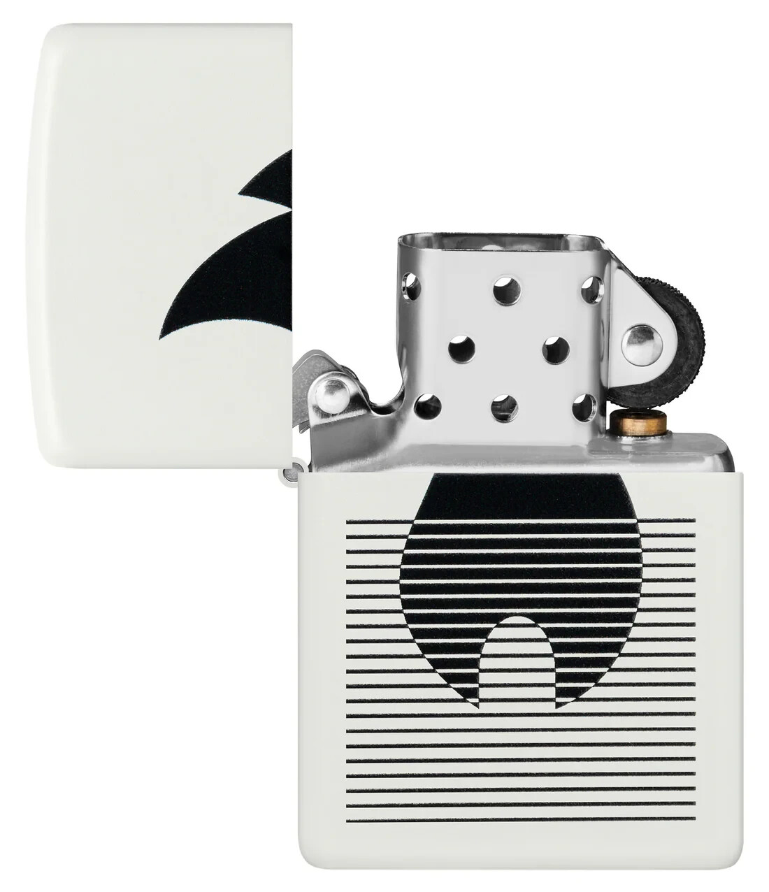 Zippo Flame Gradient Design White Matte Color Image 46485