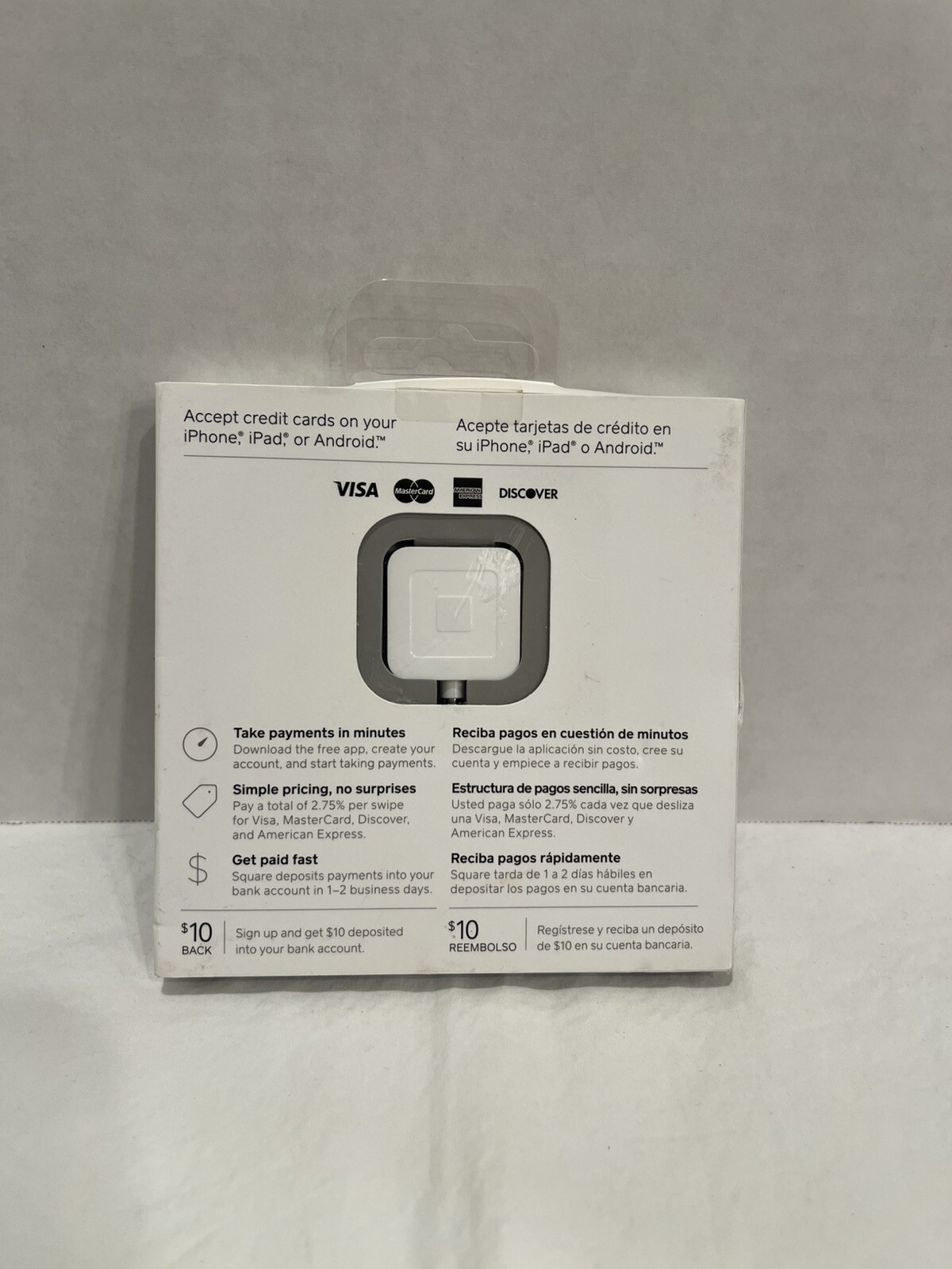 New Square Credit/Debit Card Reader For iPhone & Android Accept Visa Mastercard