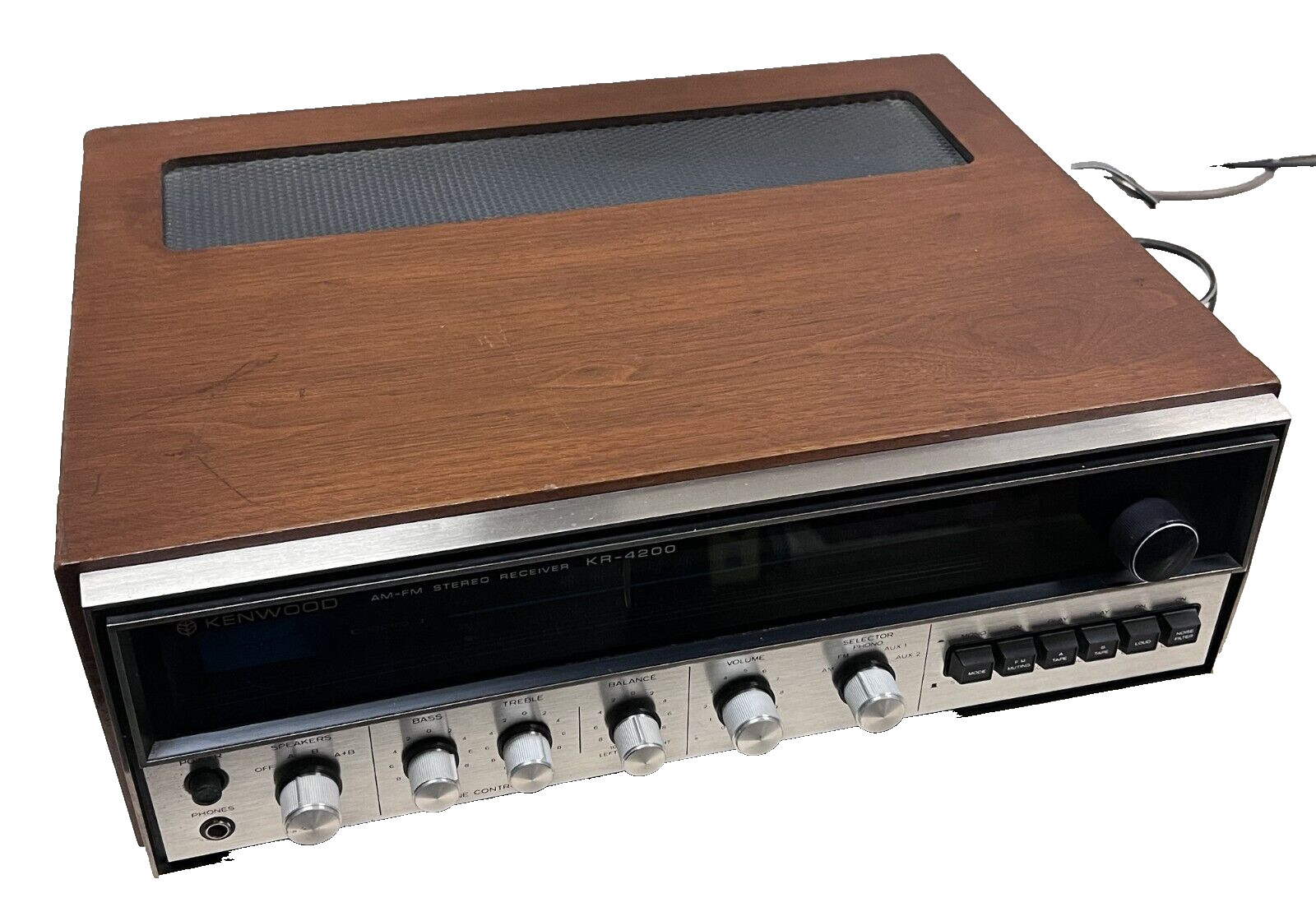 Vintage Kenwood KR-4200 19W AM/FM Stereo Receiver, 1973, Pro. Restored.