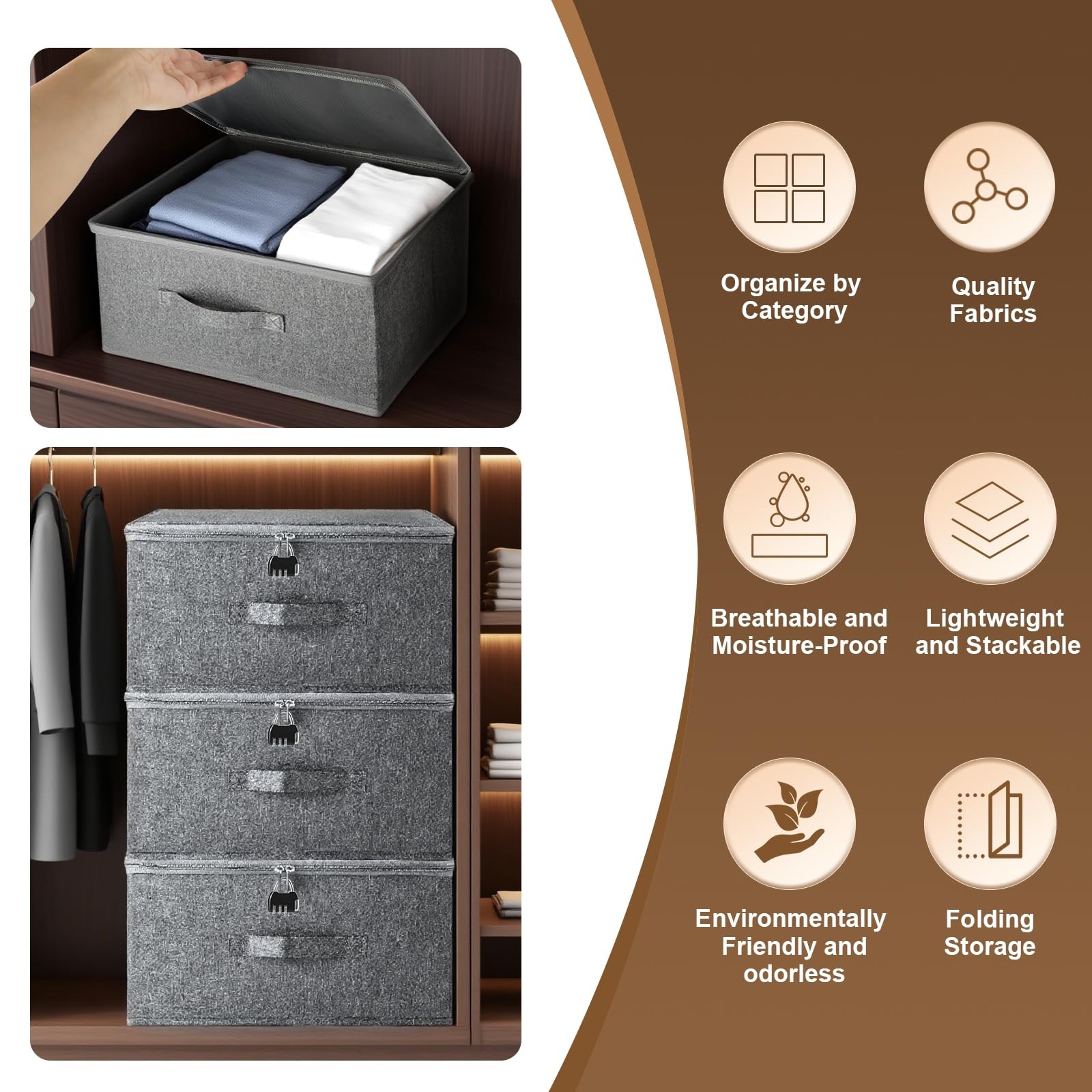 Lockable Storage Box, Organizer Bag Bins Case, Box with Lock, Boxes Storage, ...