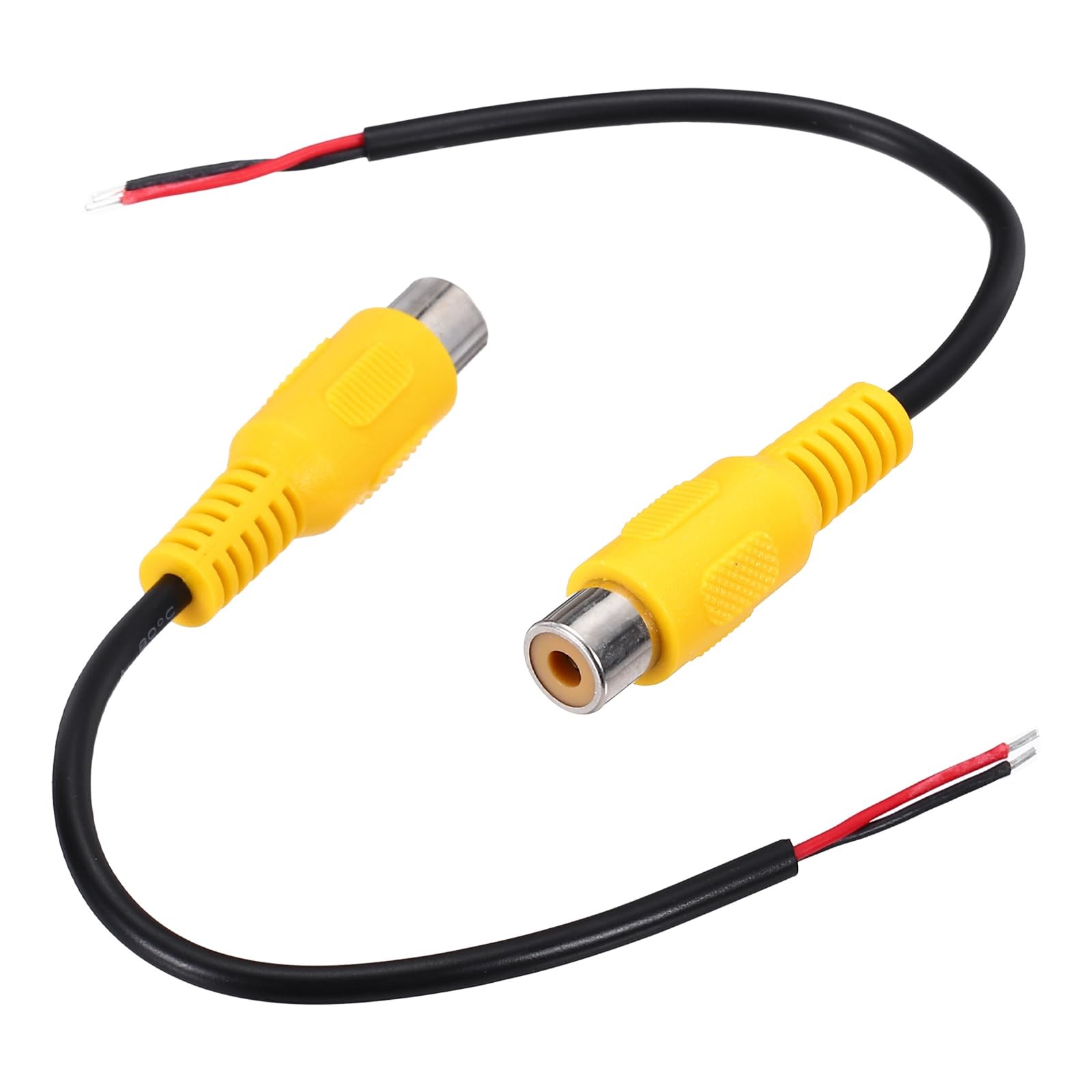 uxcell 6 Inch Yellow RCA Female Plug Jack Connector Adapter to Bare 6