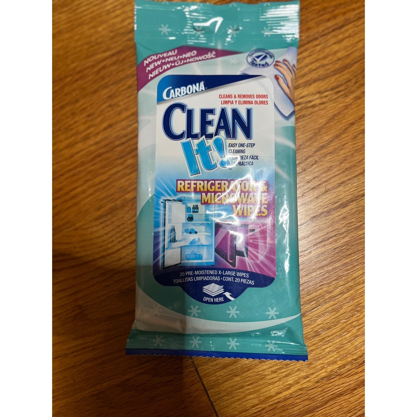 Discontinued Carbona Clean It! Refrigerator & Microwave Wipes - 20 Count X-Large