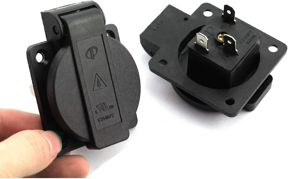 2-Pack US Standard Water-Proof Power Outlet 3-Hole Socket AC 15A 125V Panel