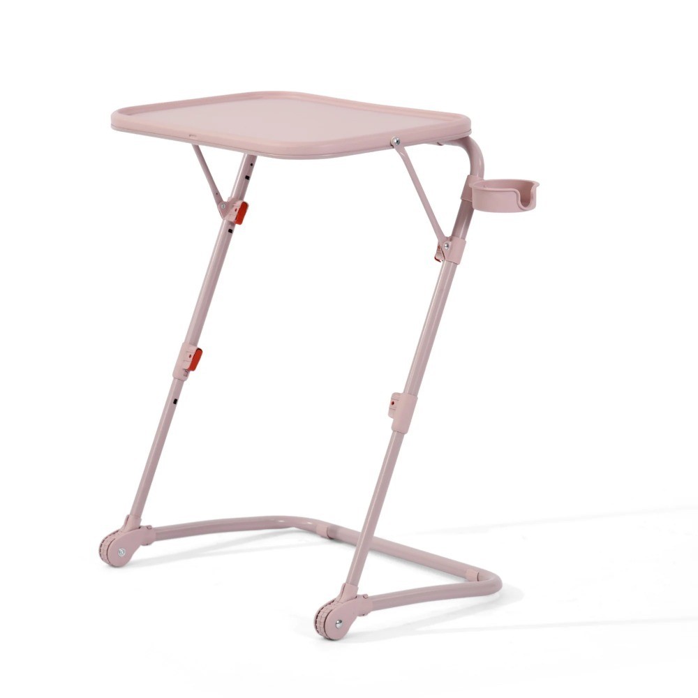 Folding TV Tray Table with Cup Holder, Adjustable Snack Table for Bed,Sofa,Couch