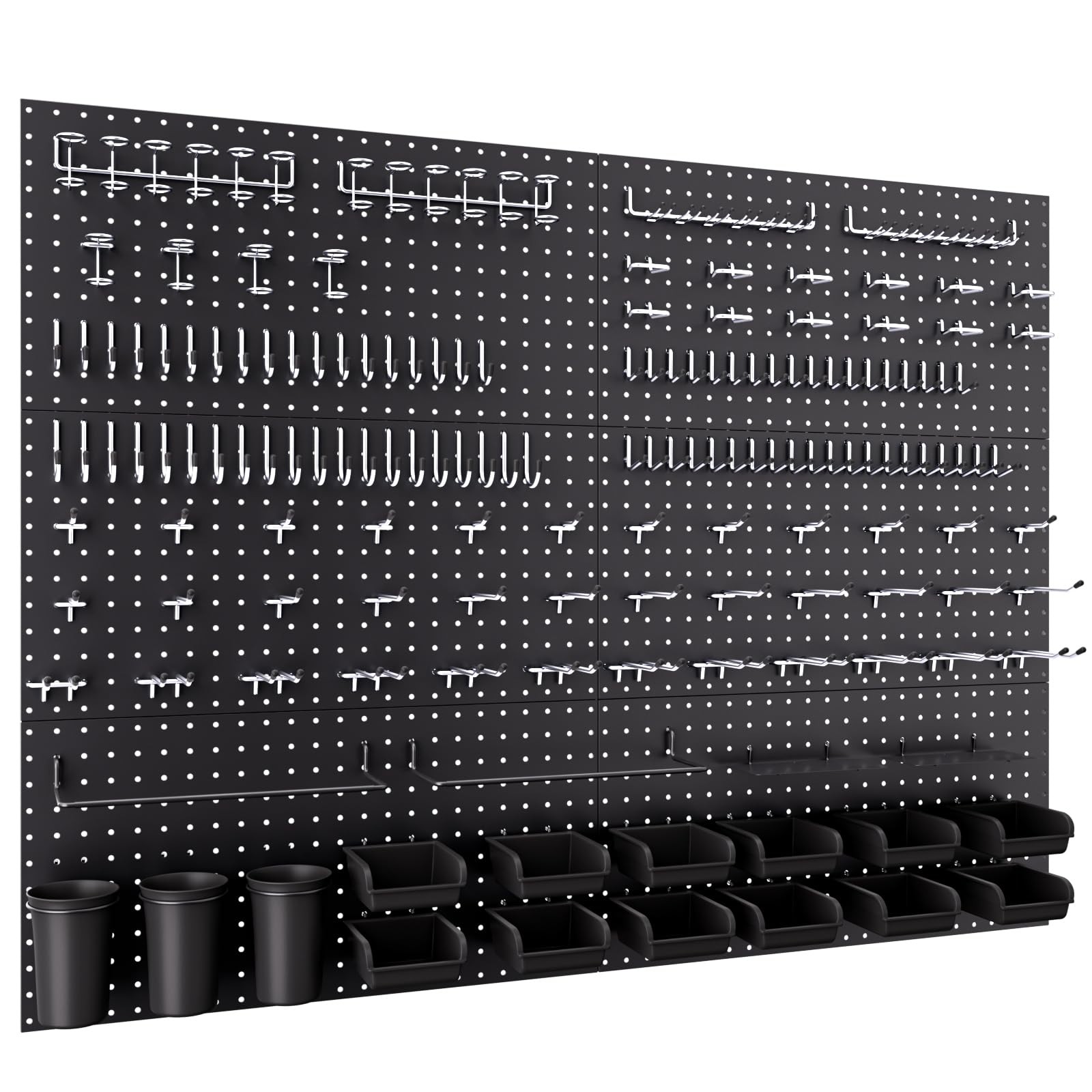 48x36 Inch Metal Peg Board Kit with 1/4" Pegboard Hooks Accessories, 6PCS Peg...