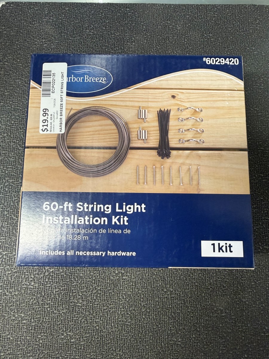HARBOR BREEZE 6029420 STRING LIGHT INSTALLATION KIT (ECP022135)