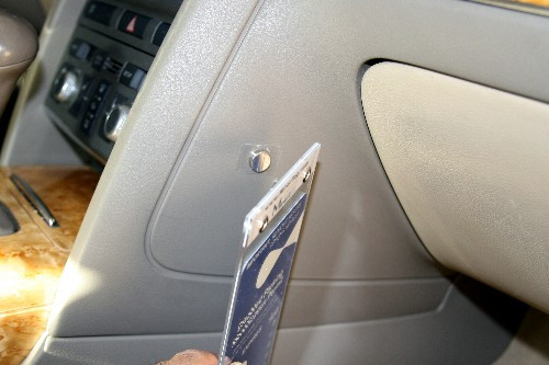 Handicap Tag Holder & Protector+Storage Magnet. Sturdy Hook - ON & OFF in a Snap