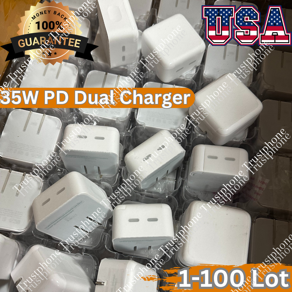 35W Dual USB-C Wall Adapter Fast Power Charger For Apple iPhone 14 13 8 iPad Lot