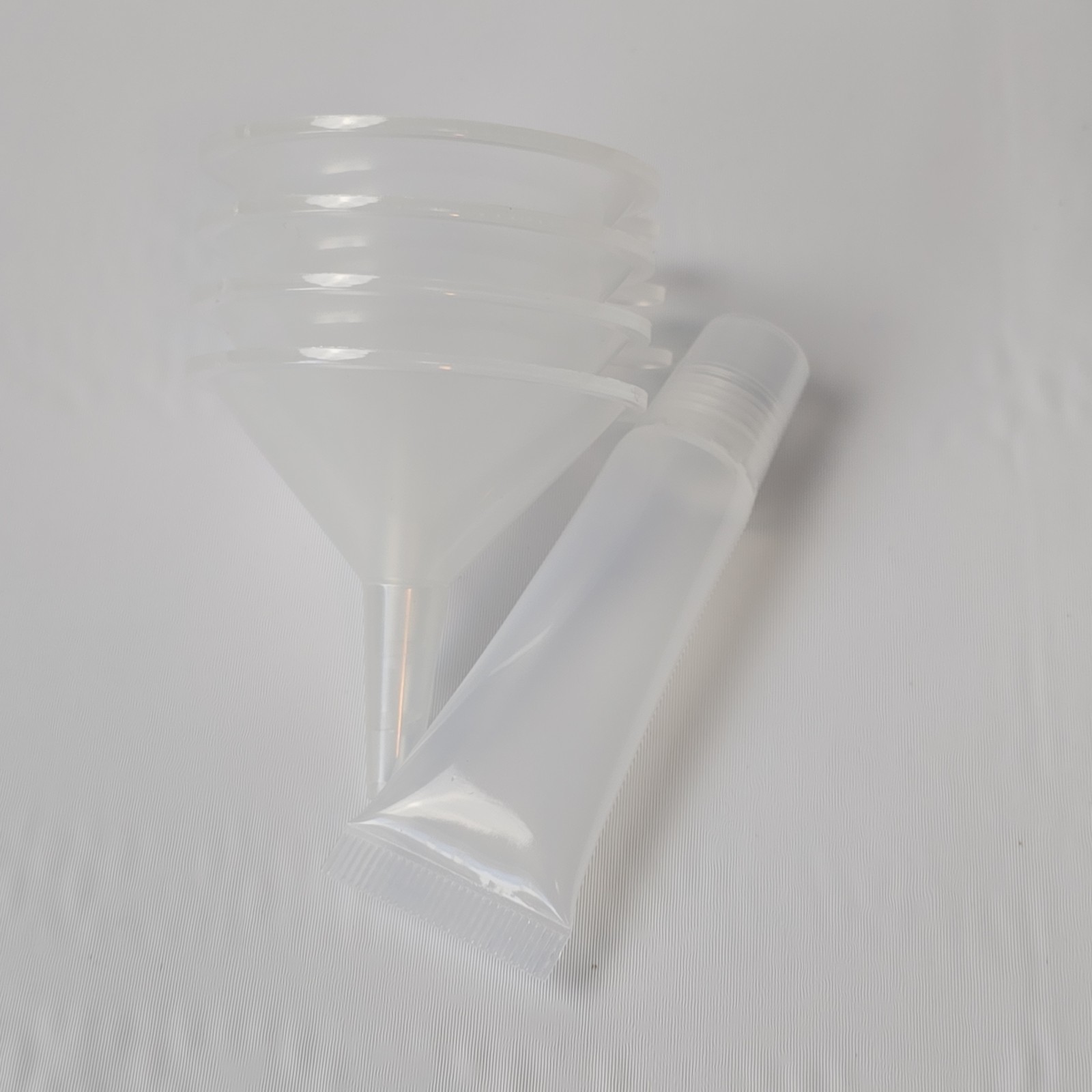 40pc Clear Empty Lip Gloss Tubes 10ml And 4 Funnels