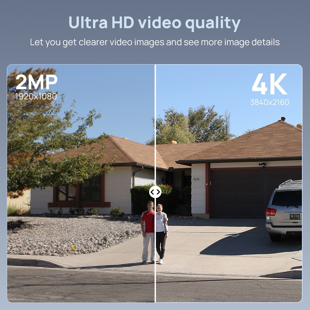 Vikylin 4K 8MP PoE Full Color Night Vision IP Camera Outdoor Metal 2 way Audio