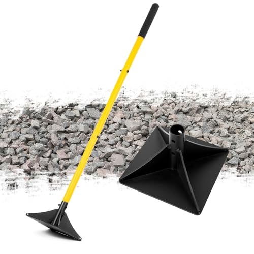 8"x8" Steel Tamper with 48" Handle, Heavy Duty Hand Compactor Tool for 8"×8"