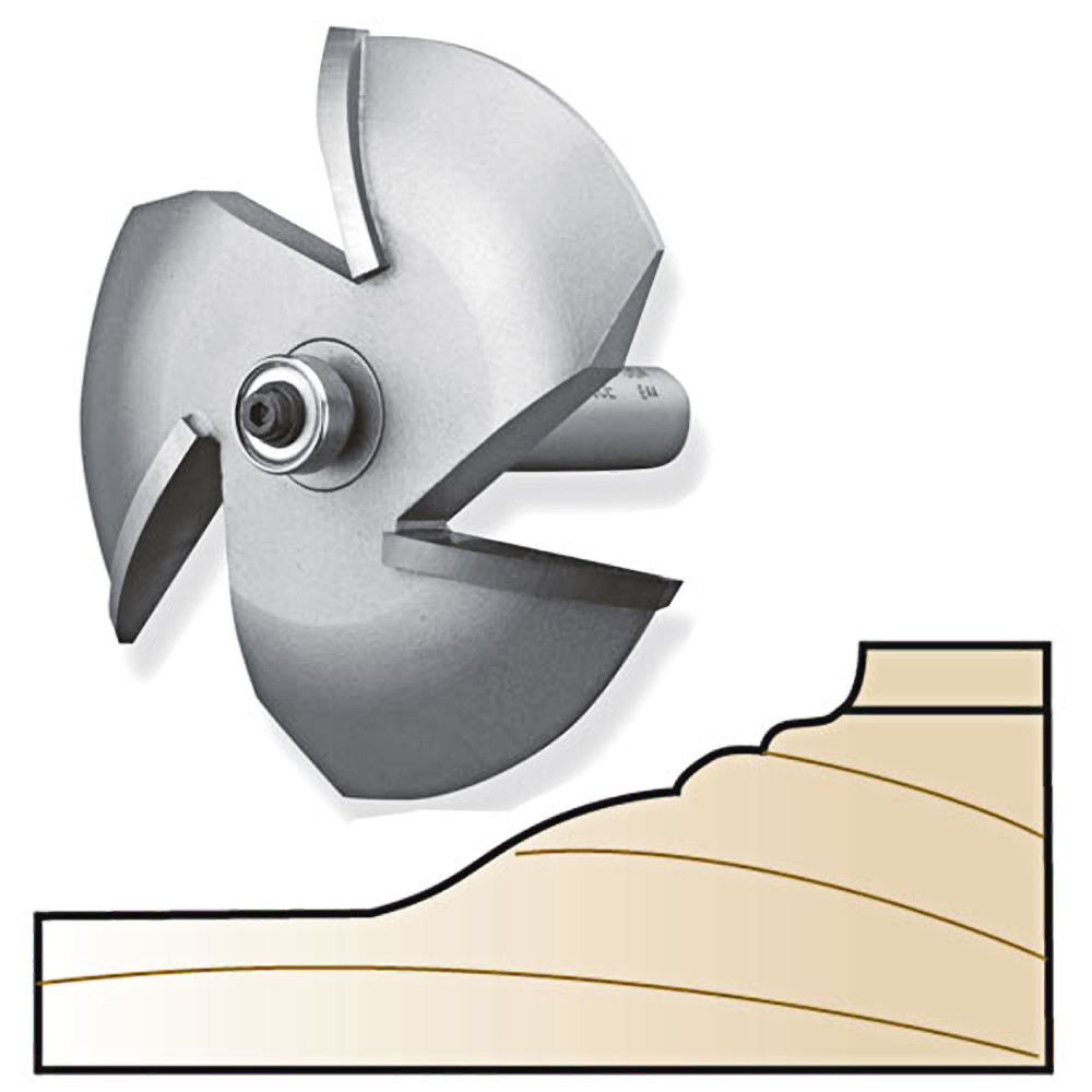 Whiteside 3-Wing Classic Ogee Raised Panel Bit, 1/2 in. SH