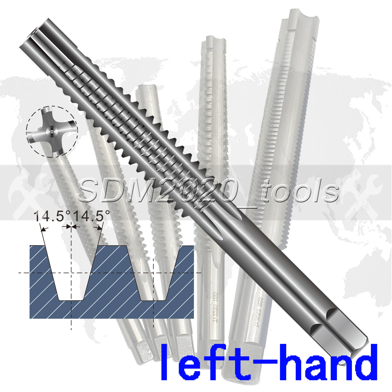 1pc ACME 1"-10 left-hand high quality trapezoidal drive HSS thread tap 1in-10