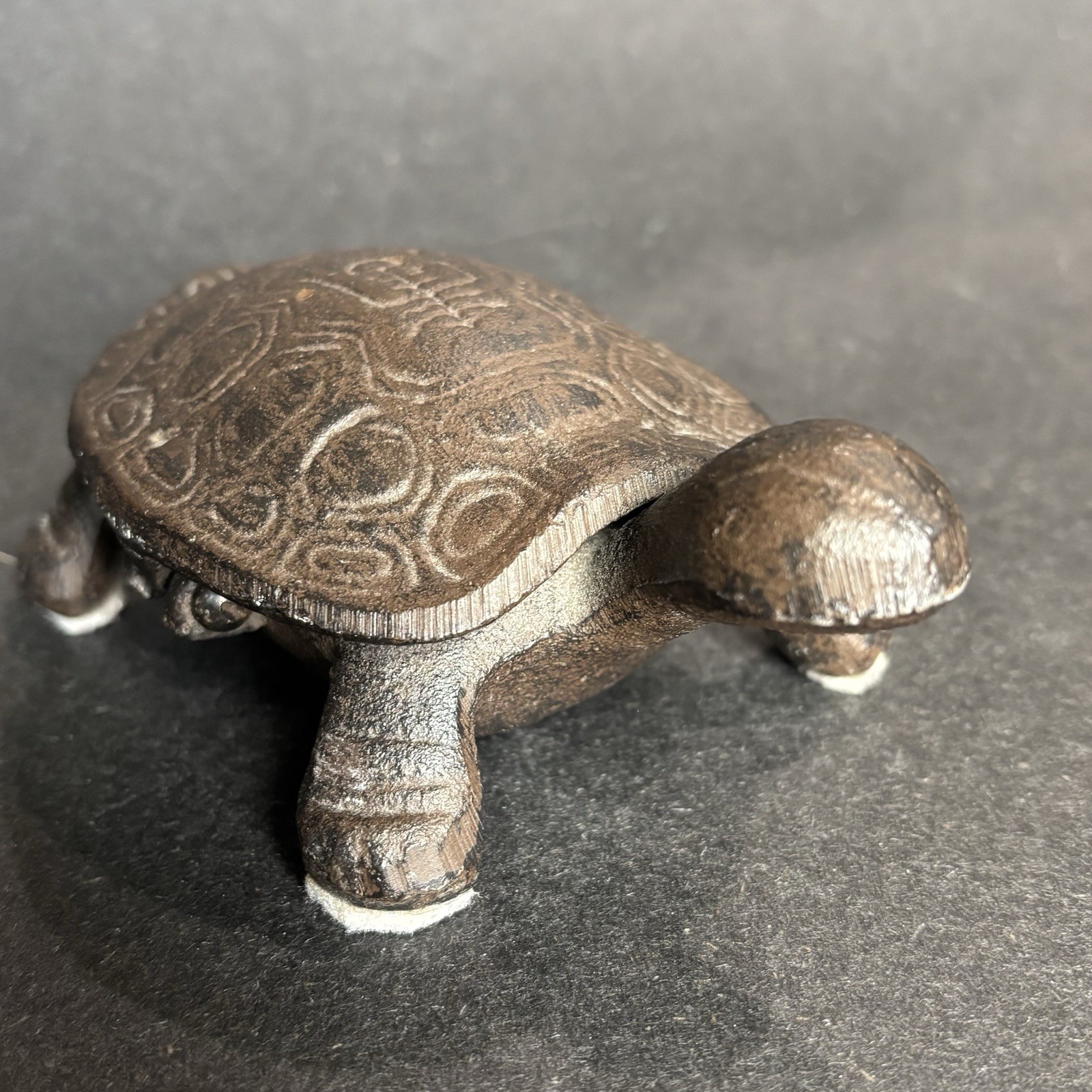 Turtle Cast Iron Door Stop - Hide A Key - Hidden Hinge Top, Key Holder