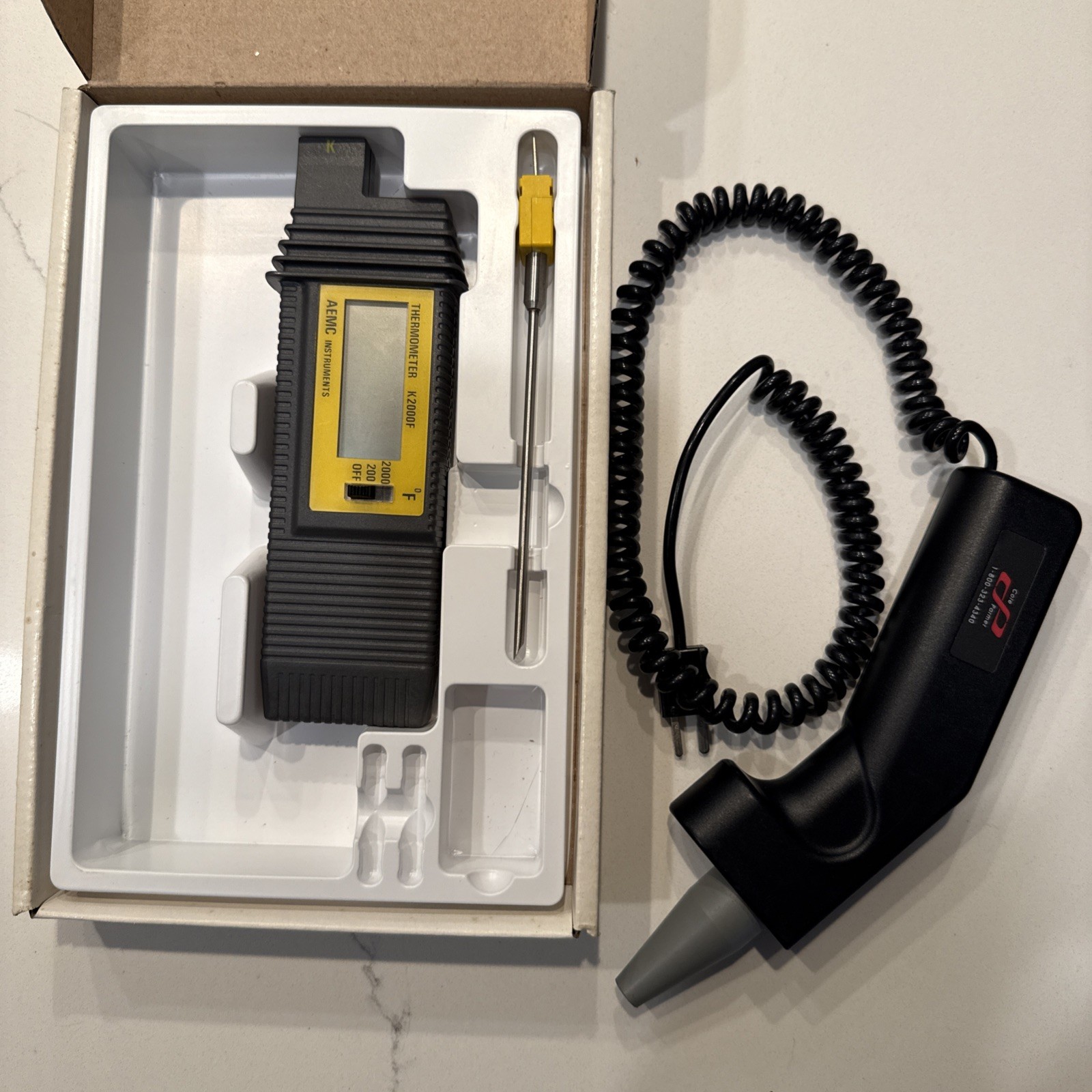AEMC Instruments K2000F Thermometer Cole + Parmer IR Probe - Tested - Used