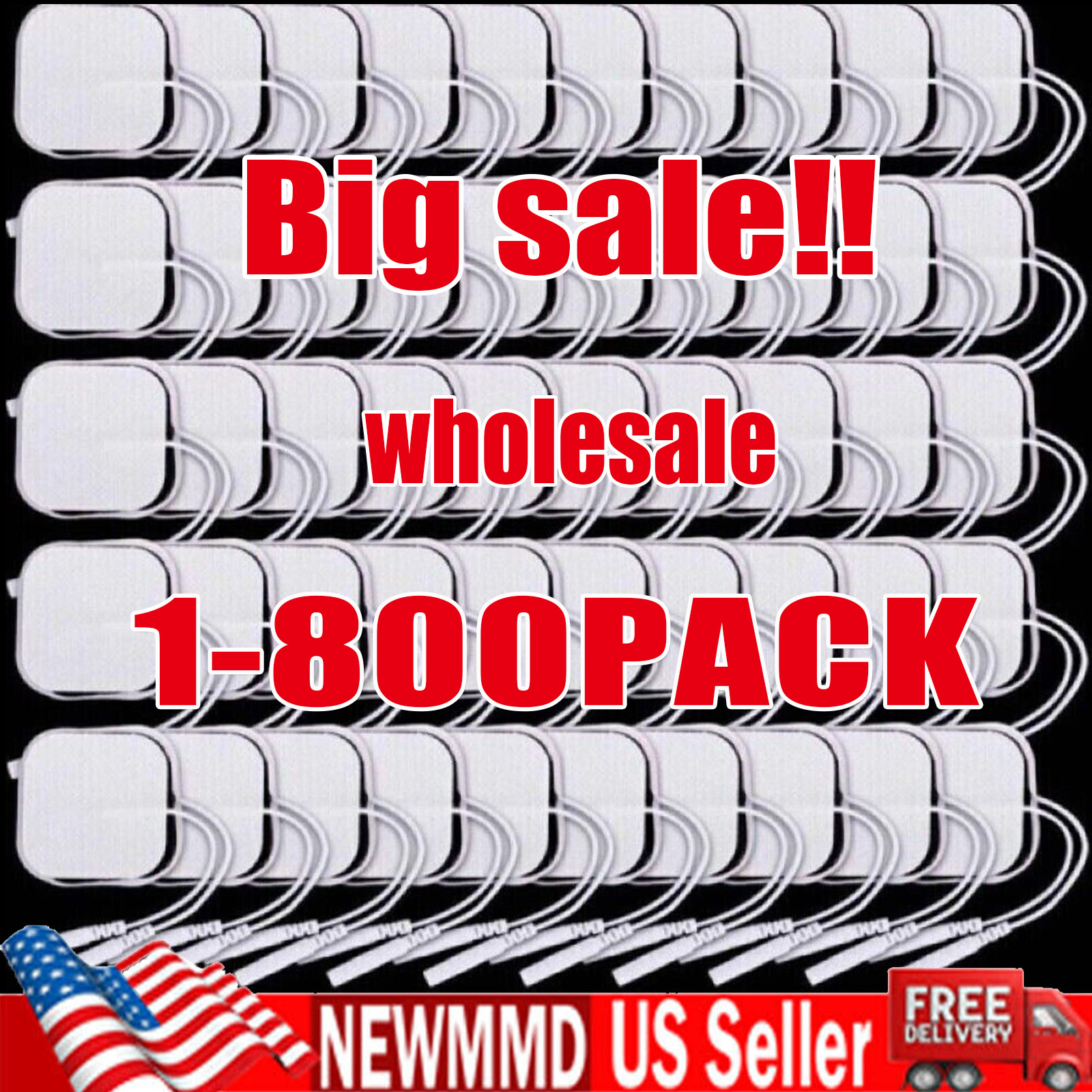 40 TENS Electrode Pads EMS Replacement Unit 7000 3000 2x2 Muscle Stimulator BULK
