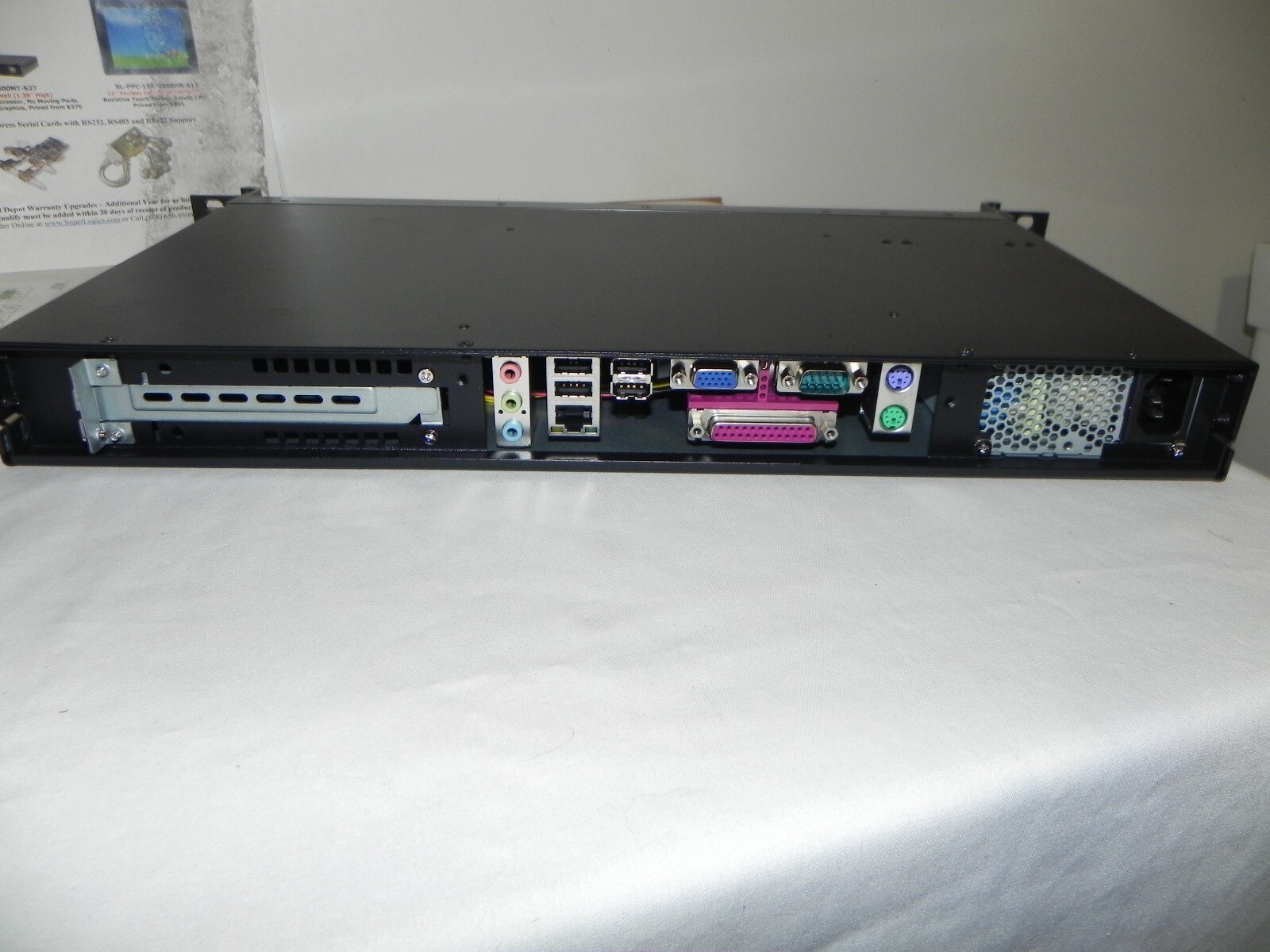 SUPERLOGICS Model SL-1U-A25-GC Rack Mount D425KT Computer System Processor Contr