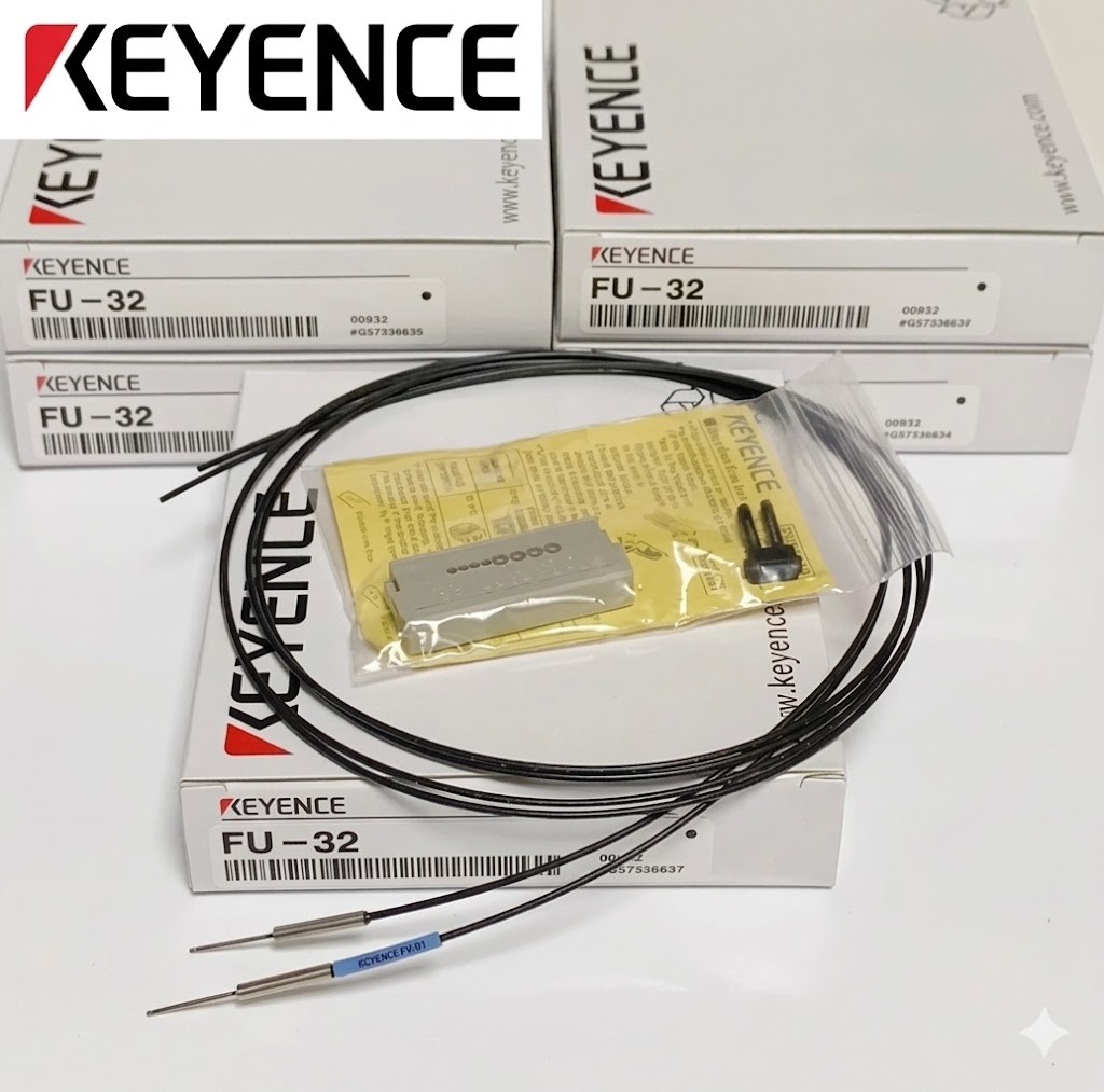 Keyence FU-32 Diffuse Reflective Fiber Optic Sensor Head M4 Threaded R10 RH