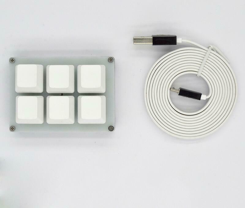 6 Keys HID Customize USB Programmable Mechanical Keyboard Macro Keypad Shortcut